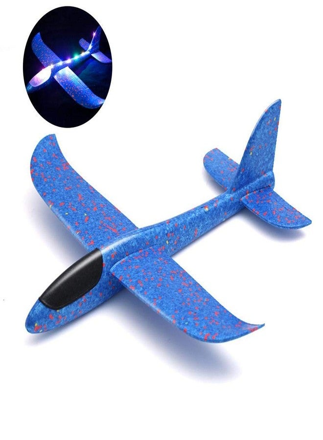 WP White Popcorn LED Lighting Glider Plane Toy, Flying Aerobatic Plane, Throwing Foam Hand Launch Aircraft Glider Fun Outdoor Toy for Boys and Girls - Image 3